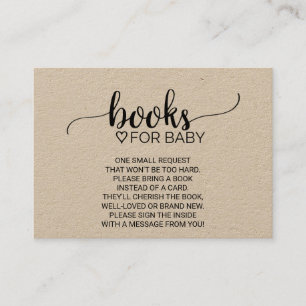 Rustikale Kraft-Kalligrafie-Buchanforderung Begleitkarte