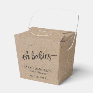 Rustikale Kraft Oh Babys Custom nehmen Geschenkschachtel
