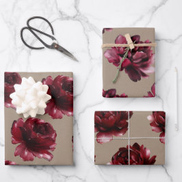 Rustikale Kraft Papier Burgund Rote Zwerge