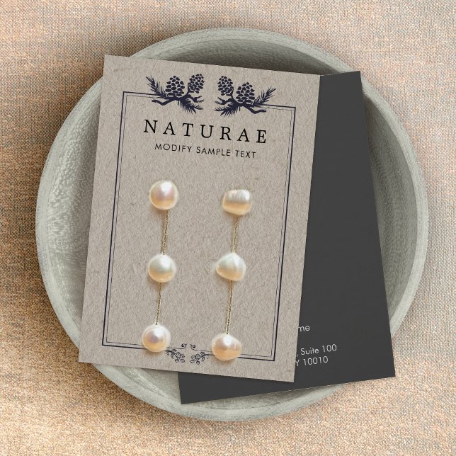 Rustikale Kraft Pine Cones Earring Juwelier Displa (earthy kraft earring displ
ay holder)