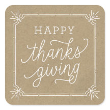 Rustikale Kraft-Rahmen-Happy Thanksgiving