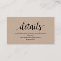 Rustikale Kraft, Schwarz, Hochzeitdetails, UAWG on