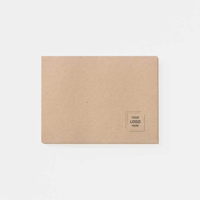 Rustikale Kraftpapier-Notizdesign mit individuelle Post-it Klebezettel (Vorderseite)