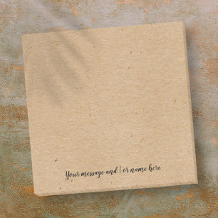 Rustikale Kraftpapier-Style Personalisierung Post-it Klebezettel