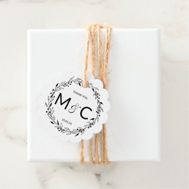 Rustikale Krananfänge Geschenkanhänger (Beispiel)