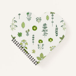 Rustikale Kräuter grün Notizbuch