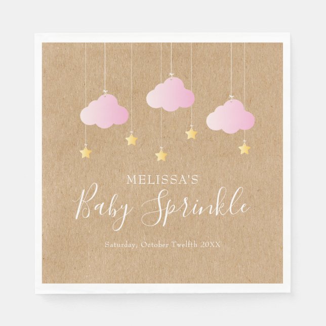 Rustikale Krawatte mit 2 inkl. Sprinkring Babydusc Serviette (Vorderseite)