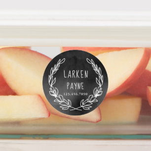 Rustikale Kreidekartentrainer nennen wasserdicht Etiketten