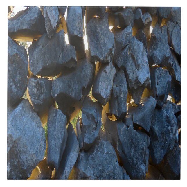 Rustikale kroatische Stone Wall Fotografie Fliese (Vorderseite)