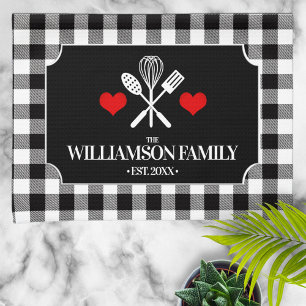 Rustikale Küche Familienname Geschirrtuch