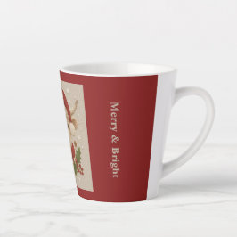 Rustikale Kuh mit Weihnachtsmannmütze Milchtasse