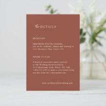 Rustikale Kupfer-Redaktionsmoderne Hochzeit