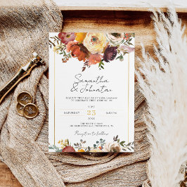 Rustikale Kupferfolie Bohemische Hochzeit im Herbs Einladung