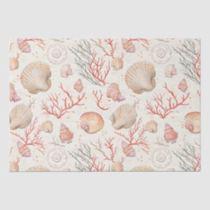 Rustikale Küste - Muscheln, Starfish, Riff (16) Seidenpapier