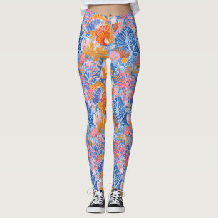 Rustikale Küste - Muscheln, Starfish, Riff (19) Leggings