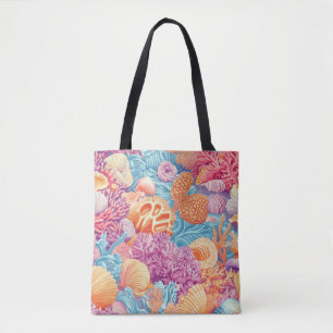 Rustikale Küste - Muscheln, Starfish, Riff (20) Tasche