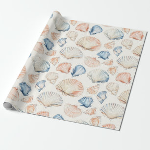 Rustikale Küste - Muscheln, Starfish, Riff (21) Geschenkpapier