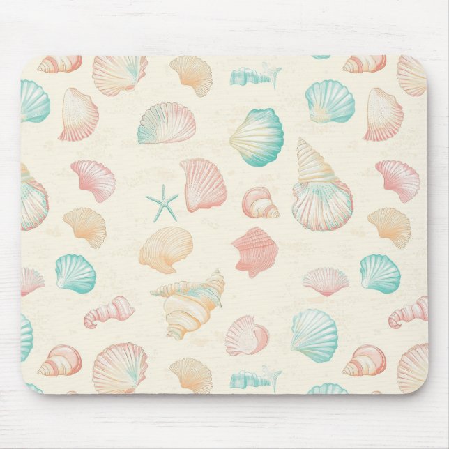 Rustikale Küste - Muscheln, Starfish, Riff (22) Mousepad (Vorne)