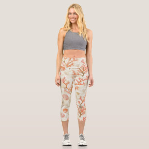 Rustikale Küste - Muscheln, Starfish, Riff (2) Capri Leggings