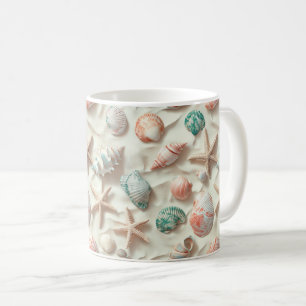Rustikale Küste - Muscheln, Starfish, Riff (33) Kaffeetasse