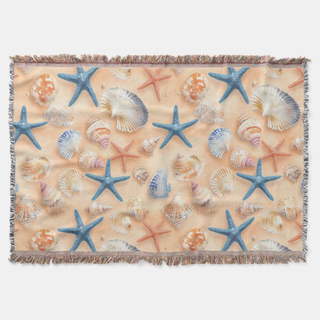 Rustikale Küste - Muscheln, Starfish, Riff (6) Decke (Vorderseite)