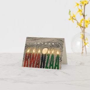 Rustikale Kwanzaa Candles Card Karte