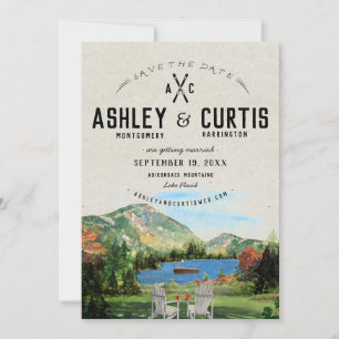 Rustikale Lake Placid Hochzeit   Rettet das Datum Save The Date