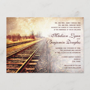 Rustikale Land-Bahnstrecken, die Einladungen