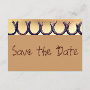 Rustikale Land-Hufeisen-Save the Date Karten