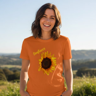 Rustikale Land-Sonnenblume Botanische Fotografie T-Shirt