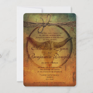 Rustikale Land-Stier-Hörner, die Einladungen