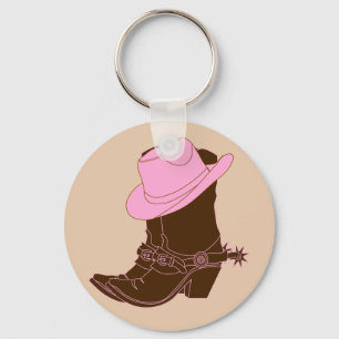 Rustikale Land-Western-Cowgirl-Stiefel Schlüsselanhänger