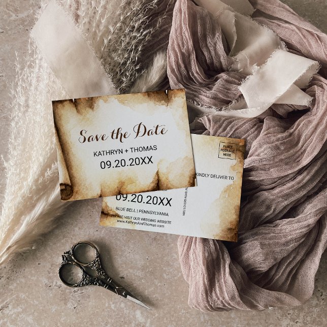 Rustikale Länderkarte für die Papierrolle Save the Postkarte (Von Creator hochgeladen)