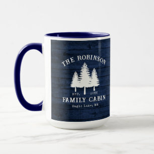 Rustikale Landfamilie Baumhütte Blauer Wald Grosse Tasse