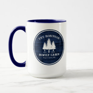 Rustikale Landfamilie Baumhütte Blauer Wald Grosse Tasse