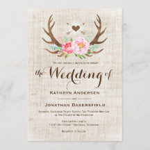 Rustikale Landflorenkünstler Hochzeitseinladungen