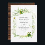 Rustikale Landhausgrün QR Code UAWG Wedding Einladung<br><div class="desc">Grüne Hochzeitseinladung mit Farnen,  Wildblumen und Erdbeeren,  die schnell und einfach angepasst werden. Ideal für jede Art von Thema oder Gartenhochzeit. Der QR-Code auf der Rückseite führt zu Ihrer Hochzeitsstelle,  wo die Menschen mehr und uAwg lernen können.</div>