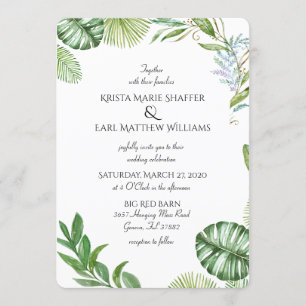 Rustikale Landkreis Grüne Hochzeit Einladungen