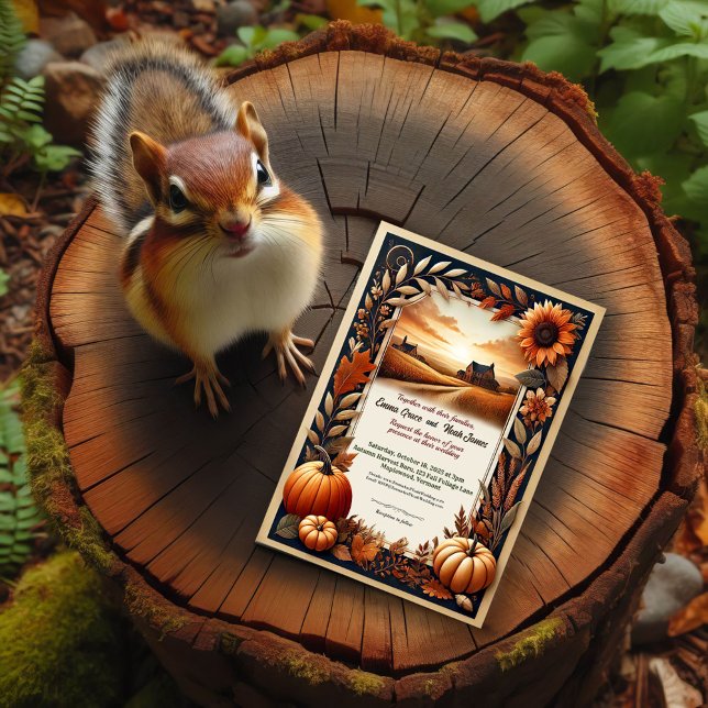 Rustikale Landschaft im Herbst Einladung zur Hochz (Von Creator hochgeladen)