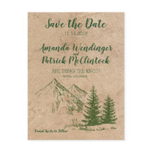 Rustikale Landschaftliche Berge Save the Date Post