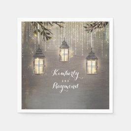 Rustikale Lanterns Woodland Wedding Serviette
