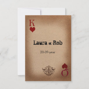 Rustikale Las Vegas Hochzeitskarten RSVP Karte