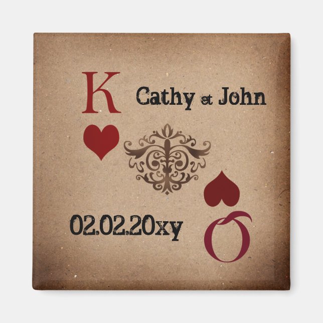Rustikale Las Vegas Wedding Cards Magnet (Vorne)