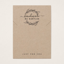 Rustikale Laurel Leaf Necklace Display Card