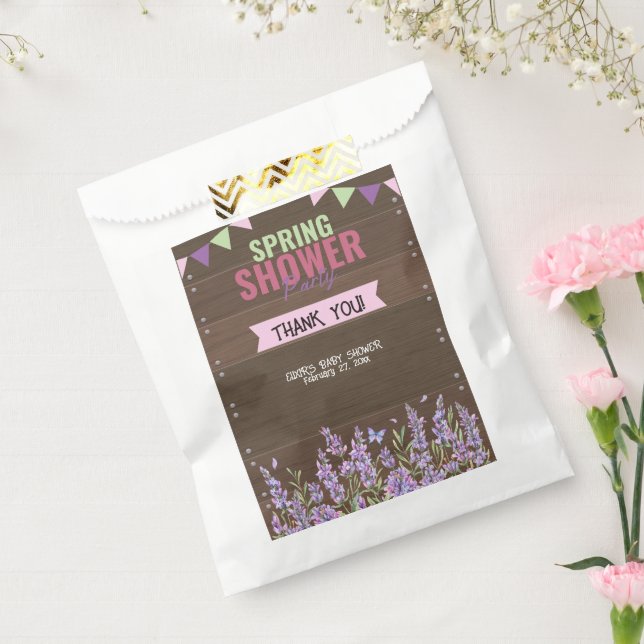 Rustikale Lavendel Dusche Party Babydusche Geschenktütchen (Versiegelt)