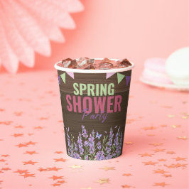 Rustikale Lavendel Dusche Party Babydusche Pappbecher