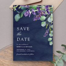 Rustikale Lavendel Eucalyptus Navy Blue Wedding