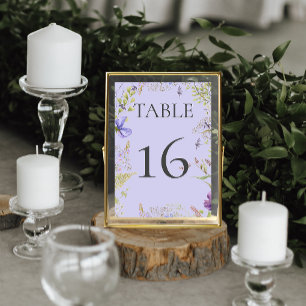 Rustikale Lavendel Sage Wildblumen Lavender Weddin Tischnummer