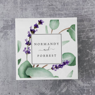 Rustikale Lavendel und Eukalyptus Wedding Serviette