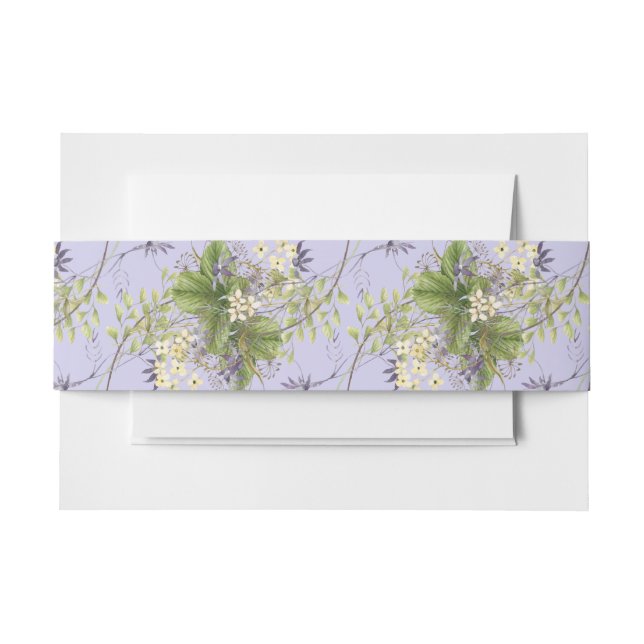 Rustikale Lavendel- und Zahnpasta-Wildblumen Laven Einladungsbanderole (Vorderseite Beispiel)